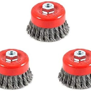 4'' Wire Cup Brush for Rust Removal & Surface Cleaning (Angle Grinder Attachment)